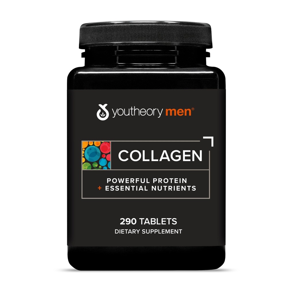 Collage da uomo - 5000 mg - Supplemento giornaliero di collagene per gli uomini - con 18 aminoacidi - Joint, Bone, Muscle, Hair Growth, Nail & Skin Support* - 290 compresse (alimentazione da 48 giorni)