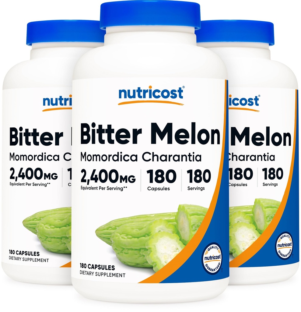 Nutricost Bitter Melon 600mg, 180 capsule (3 bottiglie)
