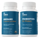 Dr. Tobias Oregano e Caprylic Acid Blend e Probiotici per le donne - Supporta Gut, Immune e Salute urinaria, Non OGM