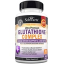 BioSchwartz Glutathione Supplemento 500mg - Detox fegato con Quercetin, Vitamina C, Cardo al latte, Acido alfa lipoico - Pillola di supporto immunitario - Formula di salute di difesa dell'immunità potenziata - 60 capsule