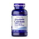 Calcium assorbibile di Puritan 1200 mg Plus Vitamina D3 25mcg 1000 IU con Bone-ActiveTM, 200 Softgel a rilascio rapido