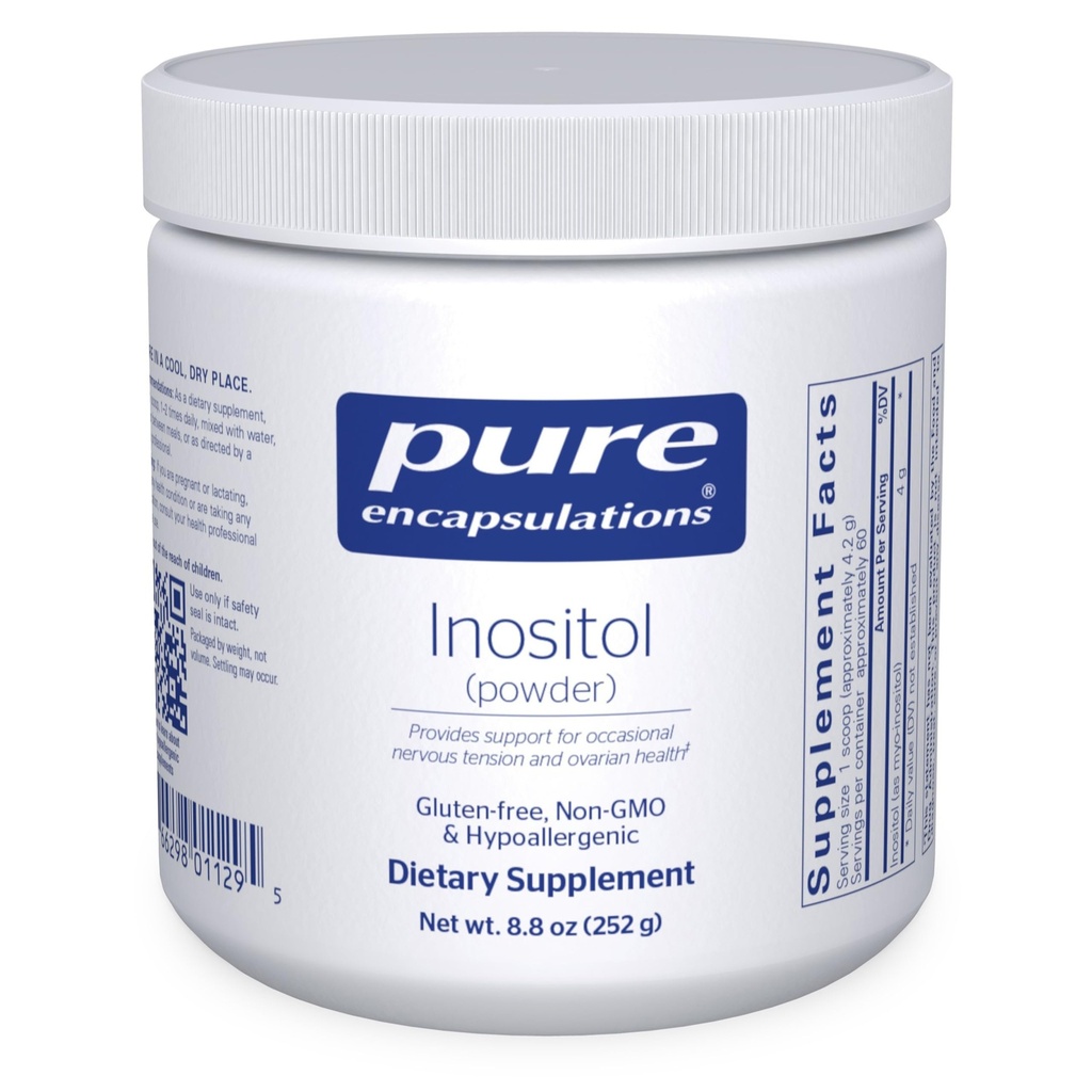 Inositolo puro (Powder) - Supplemento all'energia di sostegno, Sistema nervoso e Funzione ovarica* - con Myo-Inositol - 8.8 Ounces