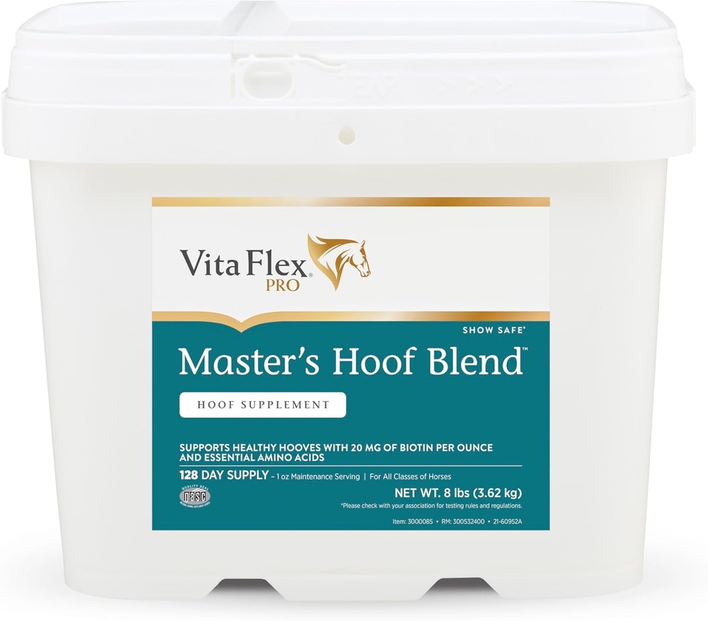 Farnam Vita Flex Master's Hoof Blend hoof formula di salute, 128 Day Supply, 8 lb