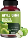 Aceto di sidro di mele B12 Multivitamin, Aceto di sidro naturale di mele Gummies - Vinagre de Sidra de Manzana Gomitas - Vegan & Gluten-Free - 60 Gummies (1)