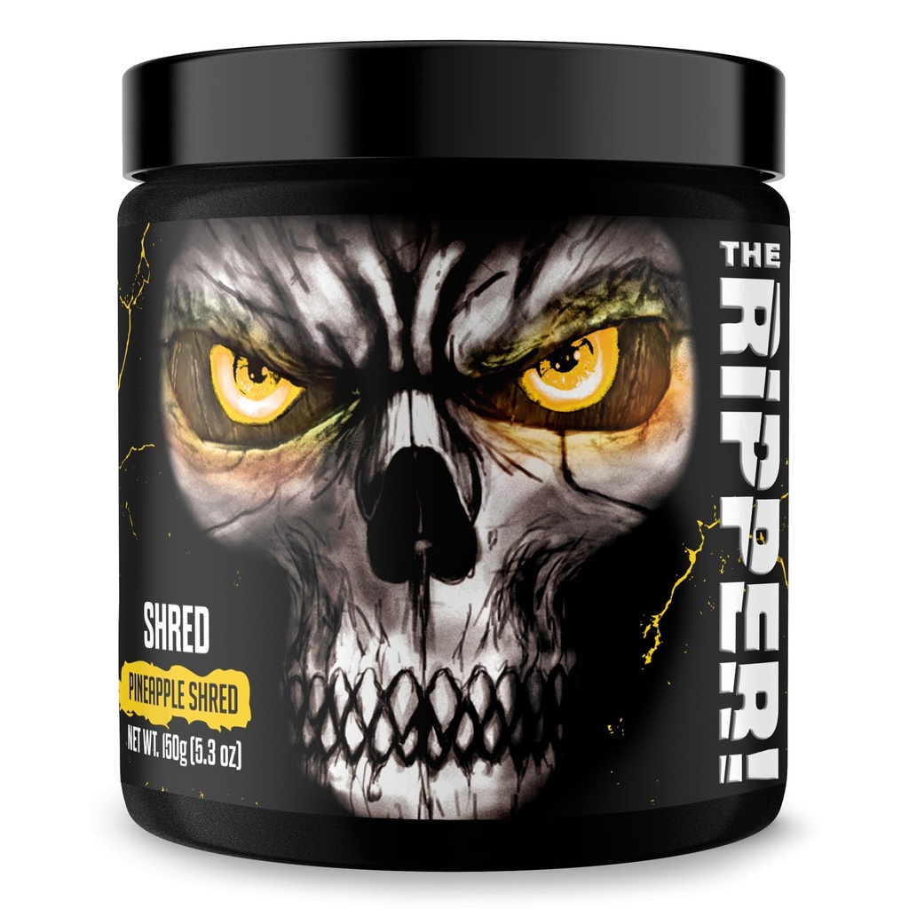 JNX SPORTS The Ripper! Bruciatore grasso termogenico - Ananas Shred 30 Serve | Advanced Fast Acting Thermogenic Pre-Workout, Appetite Suppressant per uomini e donne