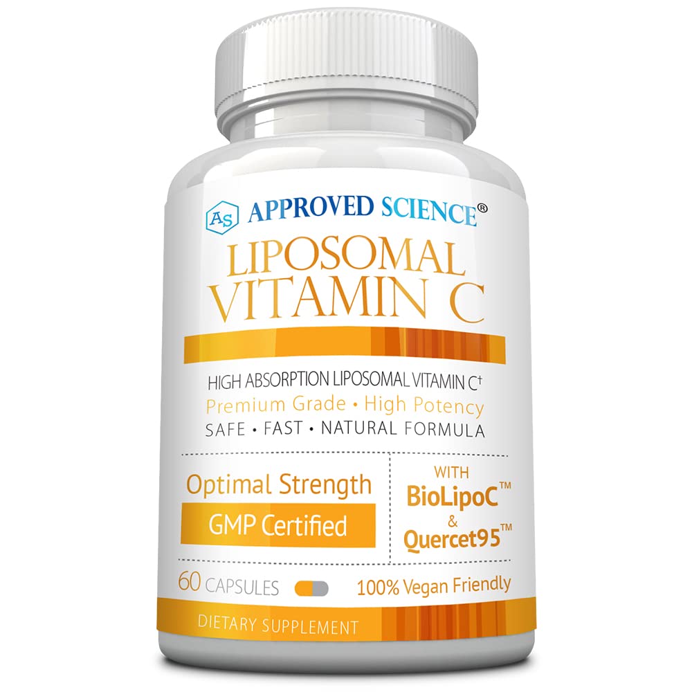 Scienza Approvato Vitamina Liposomica C - 1100 mg - 60 capsule - Supporto immunitario, Boost Collagen, Antiossidante - Alto assorbimento - Fat Soluble - Non OGM - Vegan - Made in the USA
