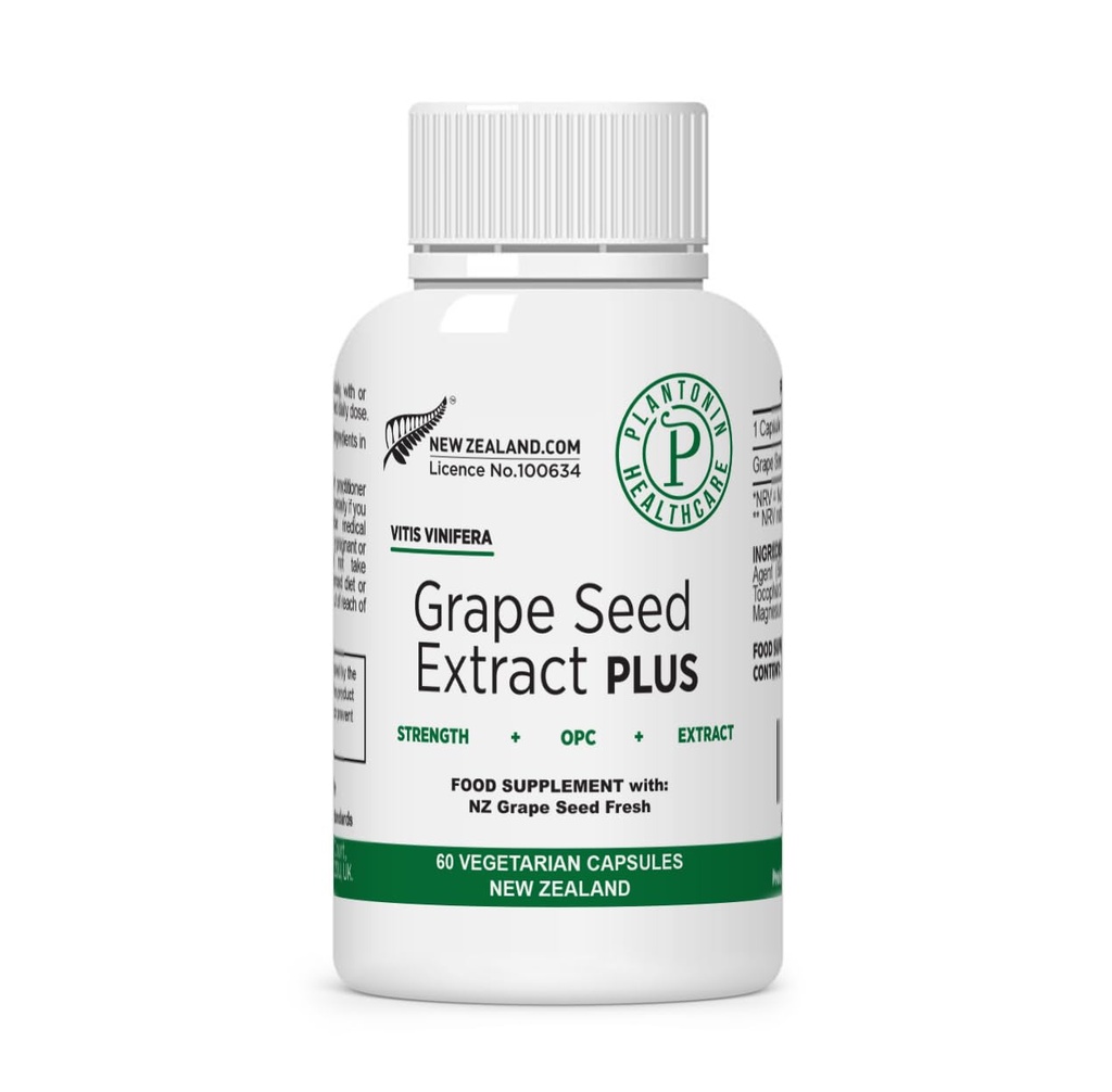 Estratto di semi d'uva 500 mg con 93% di polifenoli - 120:1 60.000mg di resistenza, 60 capsule - 2 mesi di alimentazione - GMO & Gluten Free - Estratti di polifenoli