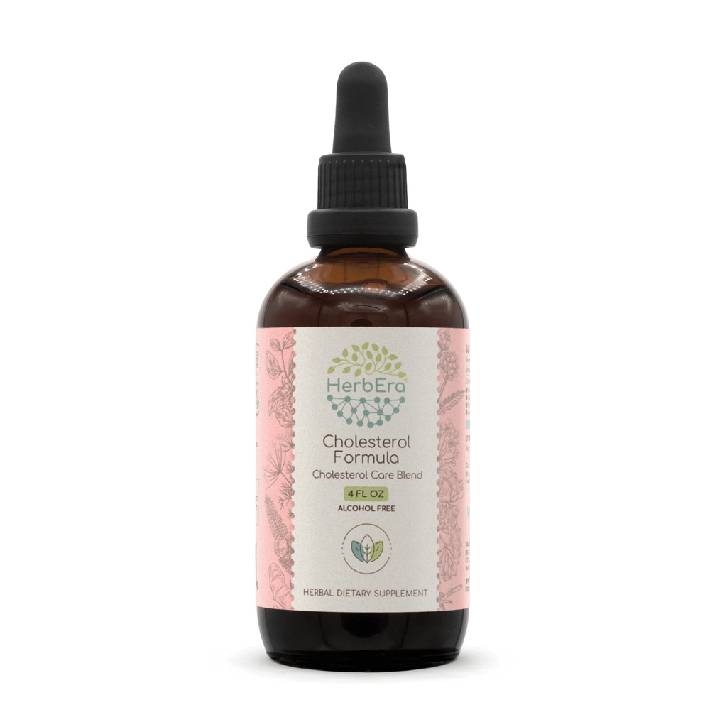 HerbEra Cholesterol Formula B120 Alcohol-Free Extract Tincture Artichoke Leaf, Hawthorn Leaf and Flower, Fennel Seed, Turmeric Root, Ashwagandha Root, Amla Berry. Miscela di cura del colesterolo 4 Fl Oz