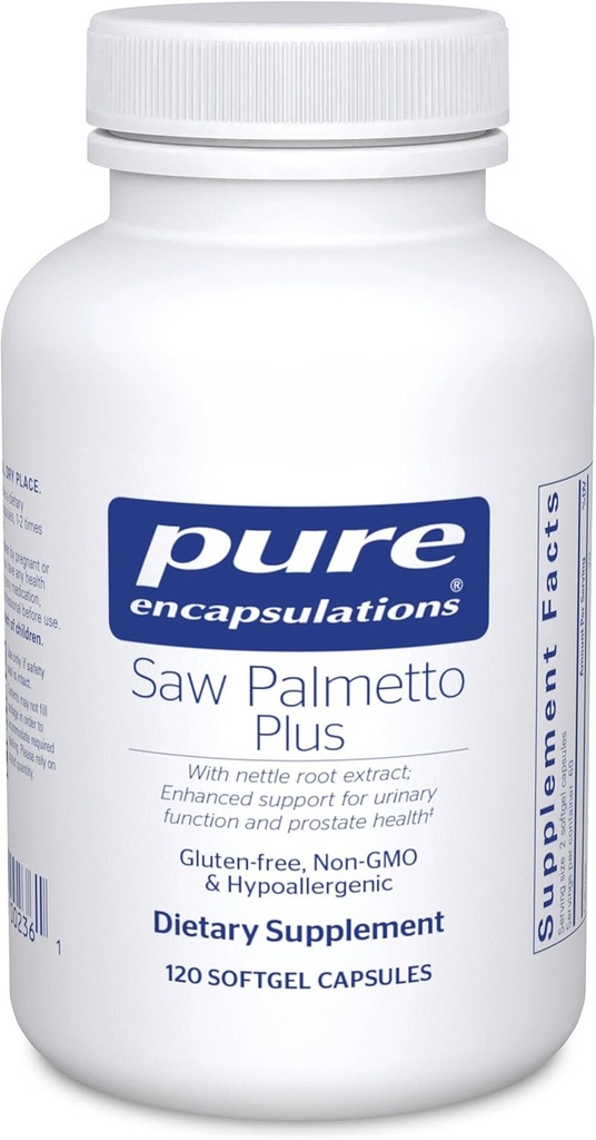 Sega Palmetto Plus | con l'estratto di radice di ortica per sostenere la funzione urinaria | 120 capsule di softgel