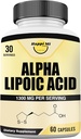 Acido lipoico alfa capsule 1300mg per porzione - 30 Serve per bottiglia - Antiossidante Supporto per la salute generale