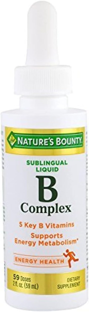 Complesso di Bounty B della natura con il B12 sublingual liquido veloce che agisce supplemento dietetico 2 oncia