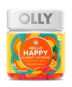 OLLY Ciao Buone gommoni, Mood Balance Support, Vitamina D, Zafferano, Adulto Chewable Supplement, Tropicale Zing - 60 Conte