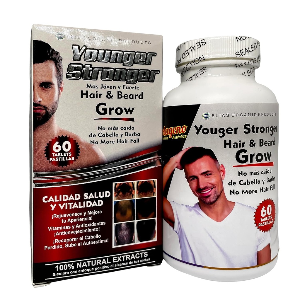 Più forte Har e Beard Crescere 100% estratti naturali 60 compresse