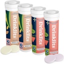 Bevande Ginger-Lime Hydration Electrolytes & Strawberry Immune Support Tablets (4) Tube Combo Pack | Great Taste – Gluten Free – Daily Use | 4 Pack (40 Serve)
