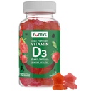 Vitamina D3 Gummies 5000 IU 125mcg D3 Gummies - Supporto Immune, Forte Bone Salute - Non OGM, Senza glutine, Dairy-Free, Vitamina D Gummy (120 conteggio)