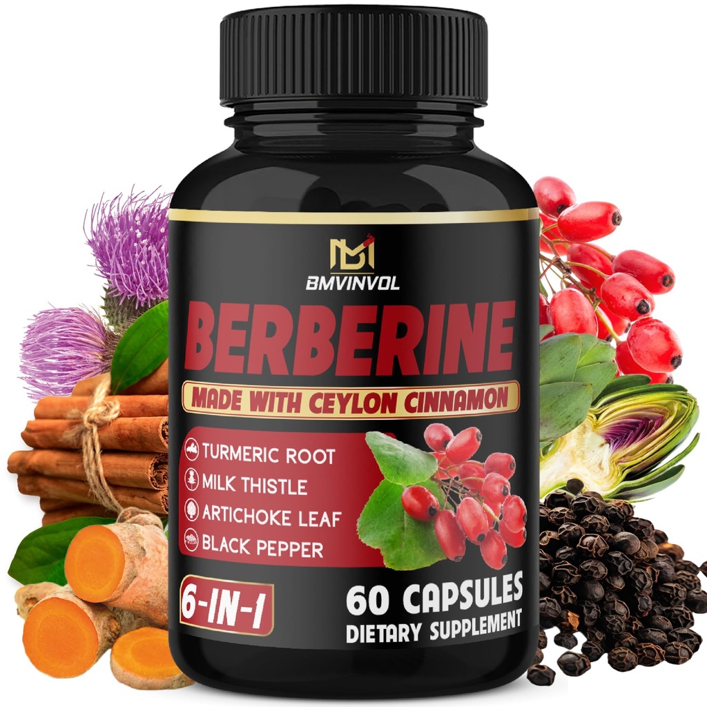 Berberina con cannella di Ceylon, curcuma, cardo, carciofo, pepe nero - 60 Conte - Confezione da 1