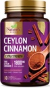 Ceylon Cinnamon Capsule 1800mg - Cannella Organica Certificata, Bottigliata negli Stati Uniti, & Pure Extra Strength Ceylon Cinnamon Supplement, Antiossidante Pillole, Non OGM & Gluten Free, Sugar Free - 60 Capsule