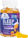 Melatonin Sleep Gummies Sugar Free - 6 mg Melatonin Sleep Gummies per gli adulti, Supplementi gommosi ad alta resistenza, supplemento occasionale di supporto dormiente, 6mg Gomitas para Dormir - 60 Count