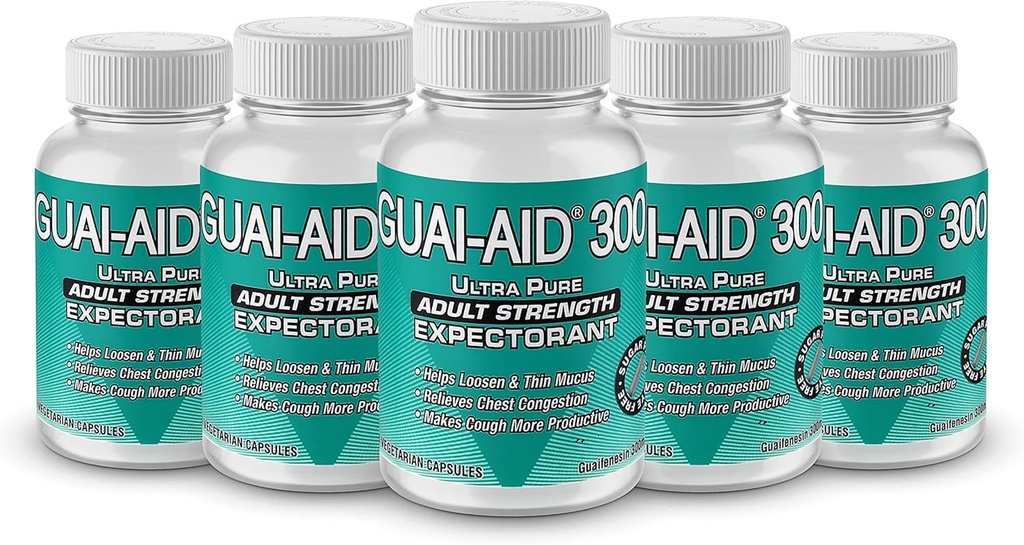500 GUAI-AID® Over-The-Counter Guaifenesin 300mg Veg. Capsule