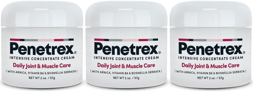 Penetrex Joint & Muscle Therapy - Comfort rilassante per schiena, collo, mani, piedi - Rubinetto intero Premium con Arnica, Vitamina B6 MSM & Boswellia - 2oz 3-Pack