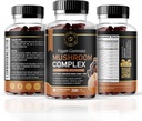 Mushroom Gummies | 10 Mushroom Supplement | 2500mg | Tail Turchia, Chaga, Reishi, Cordyceps & Lions Mane Organic Mushroom Extract, Nootropic Brain Booster (180 Count (Pack of 3))