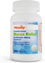 TIME-CAP Los Angeles, INC. Timely Mucus Relief Guaifenesin 400mg 200 Tablets - Rilievo immediato del muco di rilascio - Prospetto per la rimozione del muco, Congestione del petto, Flu, Colds, Allergies