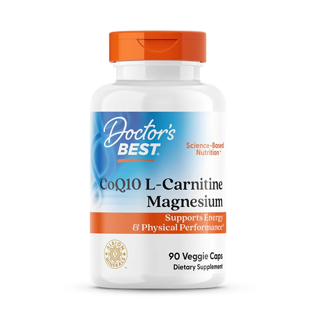 Migliore miscela Coq10/l-Carnitina/Magnesium Unico, Supporta l'energia, la massa muscolare e il recupero del muscolo, Caps Veggie, 90Count