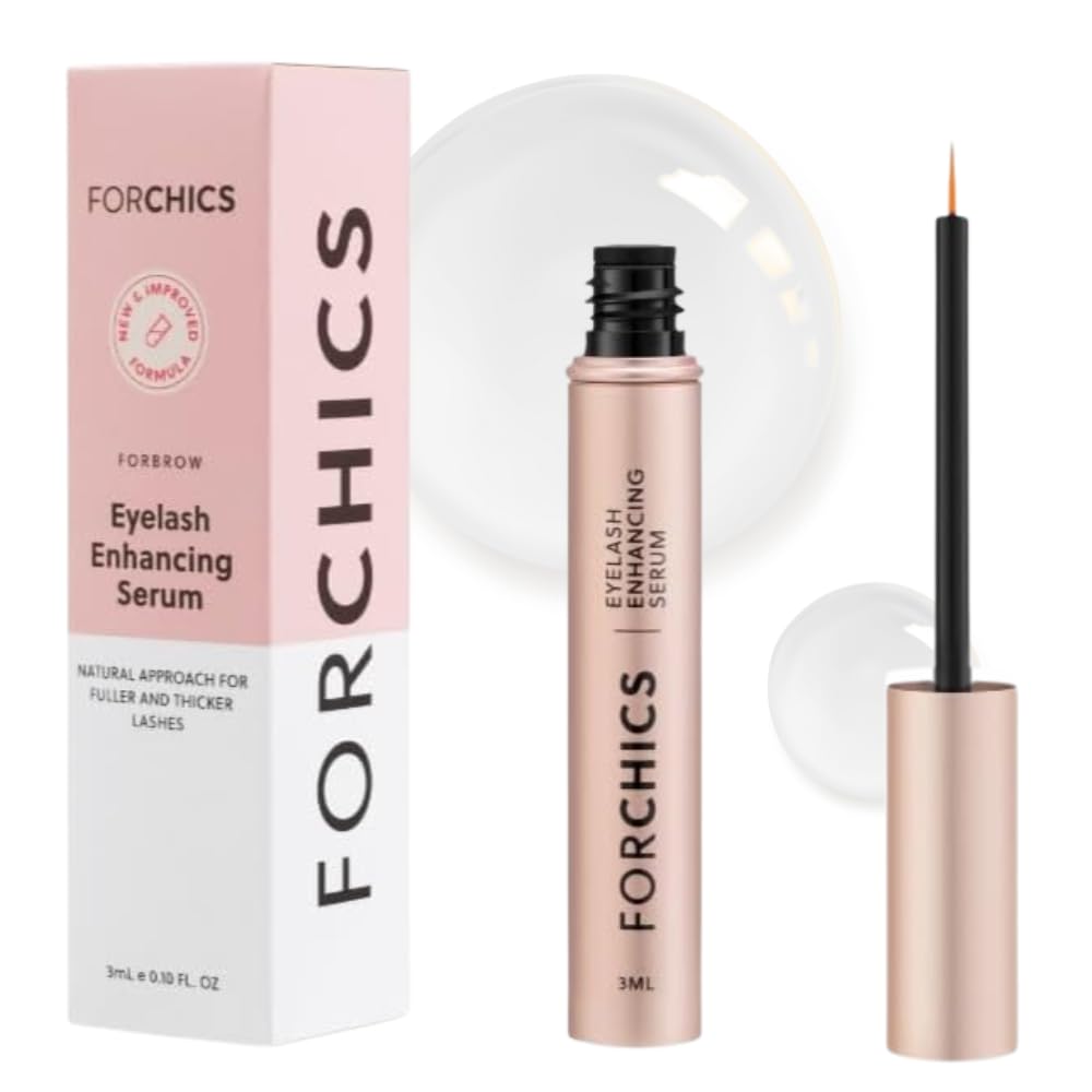 ForChics 2 in 1 Siero di Crescita di Lash e Brow - Enhancer senza ormone per Thicker, Piatti e Brows più lunghi in 2 settimane - Organic, Vegan e Gentle