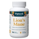 Pattern Wellness Lion’s Mane Mushroom – Supplemento capsule per il supporto cognitivo e di messa a fuoco – Assorbimento potenziato – 90 capsule vegane
