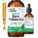 Gocce di estratto di palmetto segato e biologico - Supporto urinario - Sega Palmetto per gli uomini e le donne - Liquido Serenoa Repens Berry Supplemento - Vegan, Sugar & Alcohol-Free - 2 fl oz