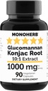 MONOHERB Amorphophallus konjac Radix estratto Glucomannan 1000 mg - 90 capsule vegetariane