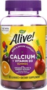 NATURAS WAY Alive! Calcium Plus D Gummies, 100 mg, 60 CT