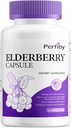 Elderberry Capsule con Magnesio e Vitamina C, D3 & Zinc - Integratore di Supporto Immune per Adulti, 120 Capsule, Alimentazione 60-Giorni