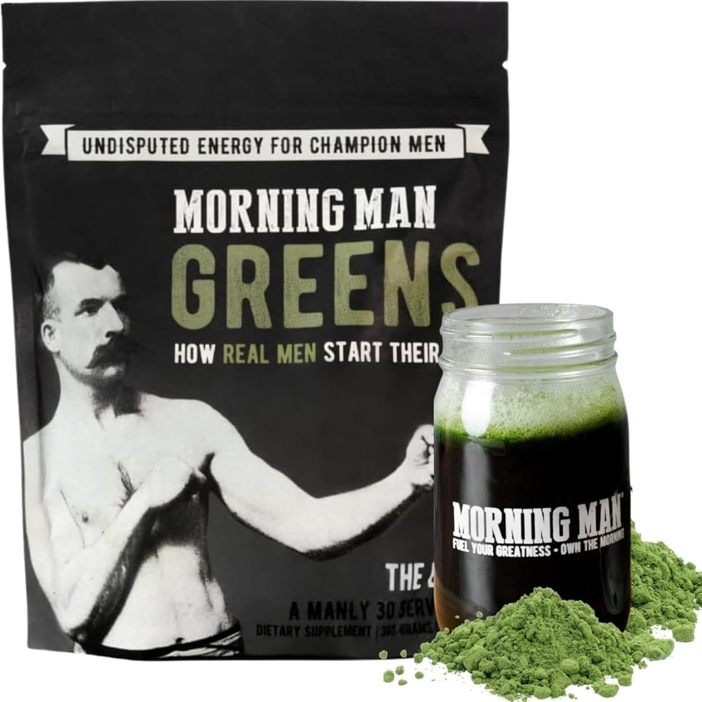 Best Tasting Greens Probiotic Superfood Mix, 95mg Caffeina, Kick Start Your Morning, 75+ Vitamine, Green Tea & Coffee Extract, Digestive Enzymes, Gluten Free, Vegan, Energy, Gut Health, 30 Servings