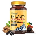 Himalayan Shilajit- Complesso con Ashwagandha, Mace, Gokshura, Cinnamon & Piperine | Energia, Vitalità & 85+ Trace Minerals, Shilajit for Men, Shilajit for Women, Dose Regolare - 150 Capsule