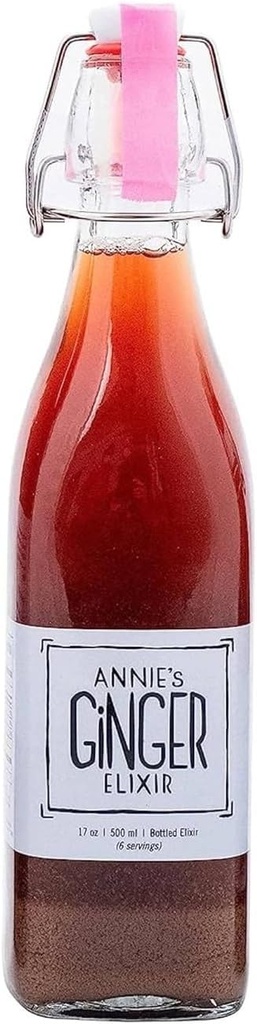 Annie's Ginger Elixir, 17oz 1-Pack, Pure Natural Organic Tonic Ginger Shot, Digestive Cleanse Boosts Immune Defense, Daily Gut Health and Wellness, Non OGM Beverage