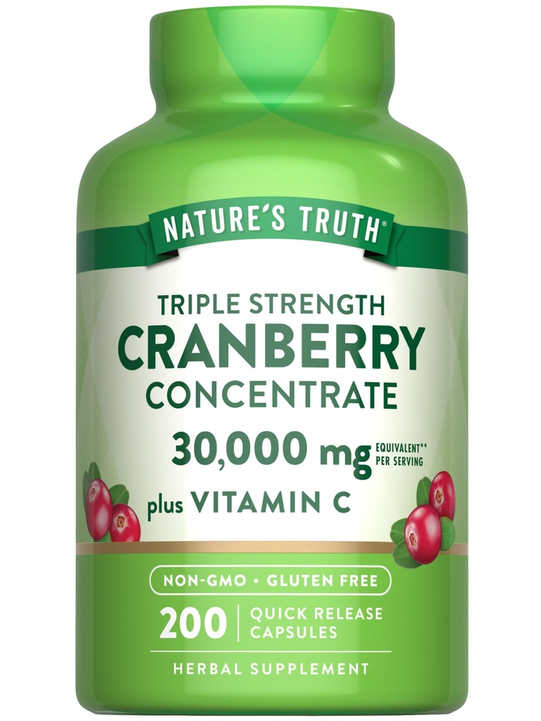 Pillole di concentrazione di mirtilli naturali | Plus Vitamina C | 30.000mg | 200 capsule di rilascio rapido | Non-GMO & Gluten