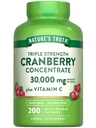 Pillole di concentrazione di mirtilli naturali | Plus Vitamina C | 30.000mg | 200 capsule di rilascio rapido | Non-GMO & Gluten