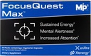 FocusQuest Max Focus Supplement con Extended Release Caffeina e L-teanina, Nootropic Supplemento per Energia e Produttività - Vegan, Gluten-Free per Professionisti, Studenti, Mamme Occupate e Fitness