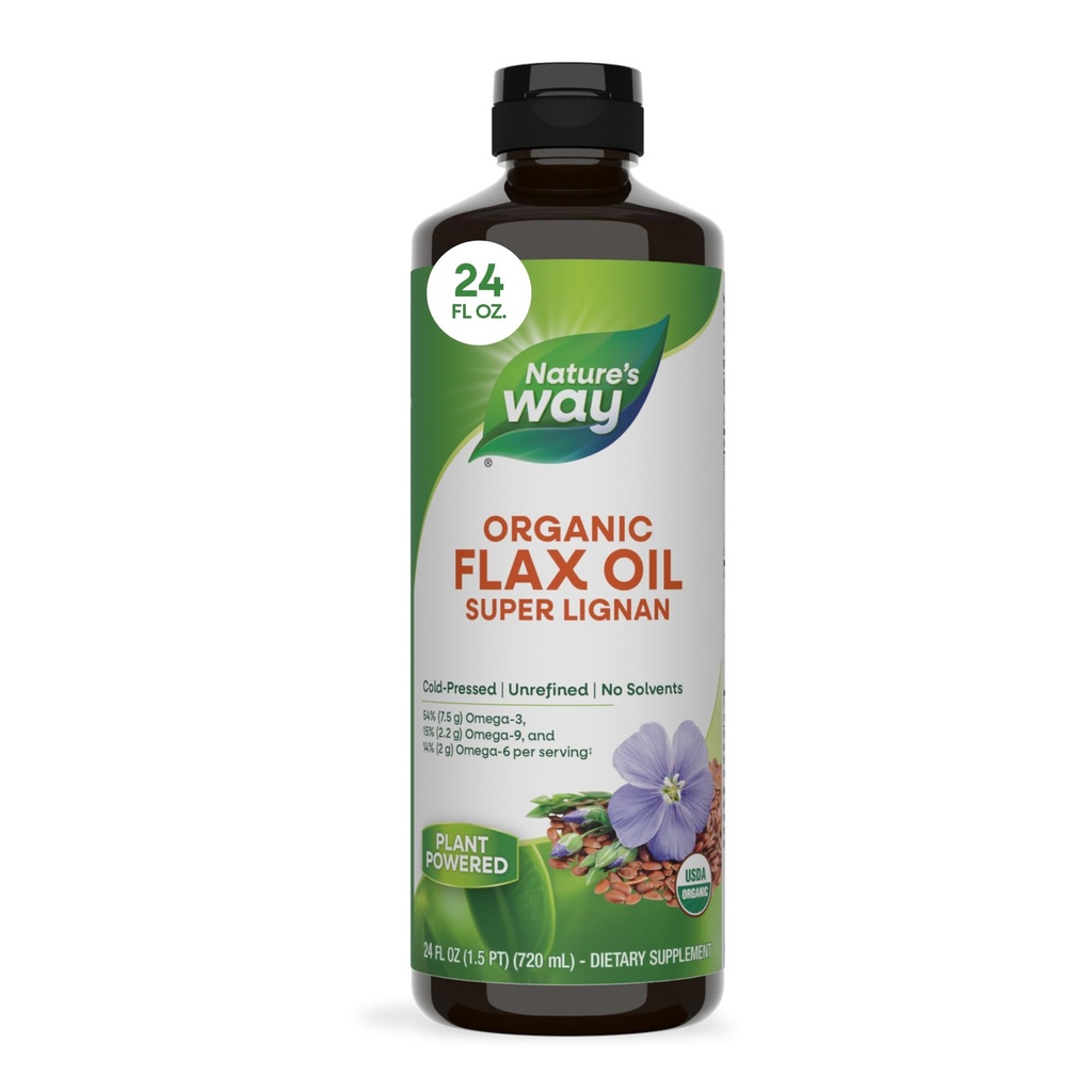 Via della natura Olio di Flax Organico Super Lignan, Pressed a freddo e non raffinato, 24 Fl Oz
