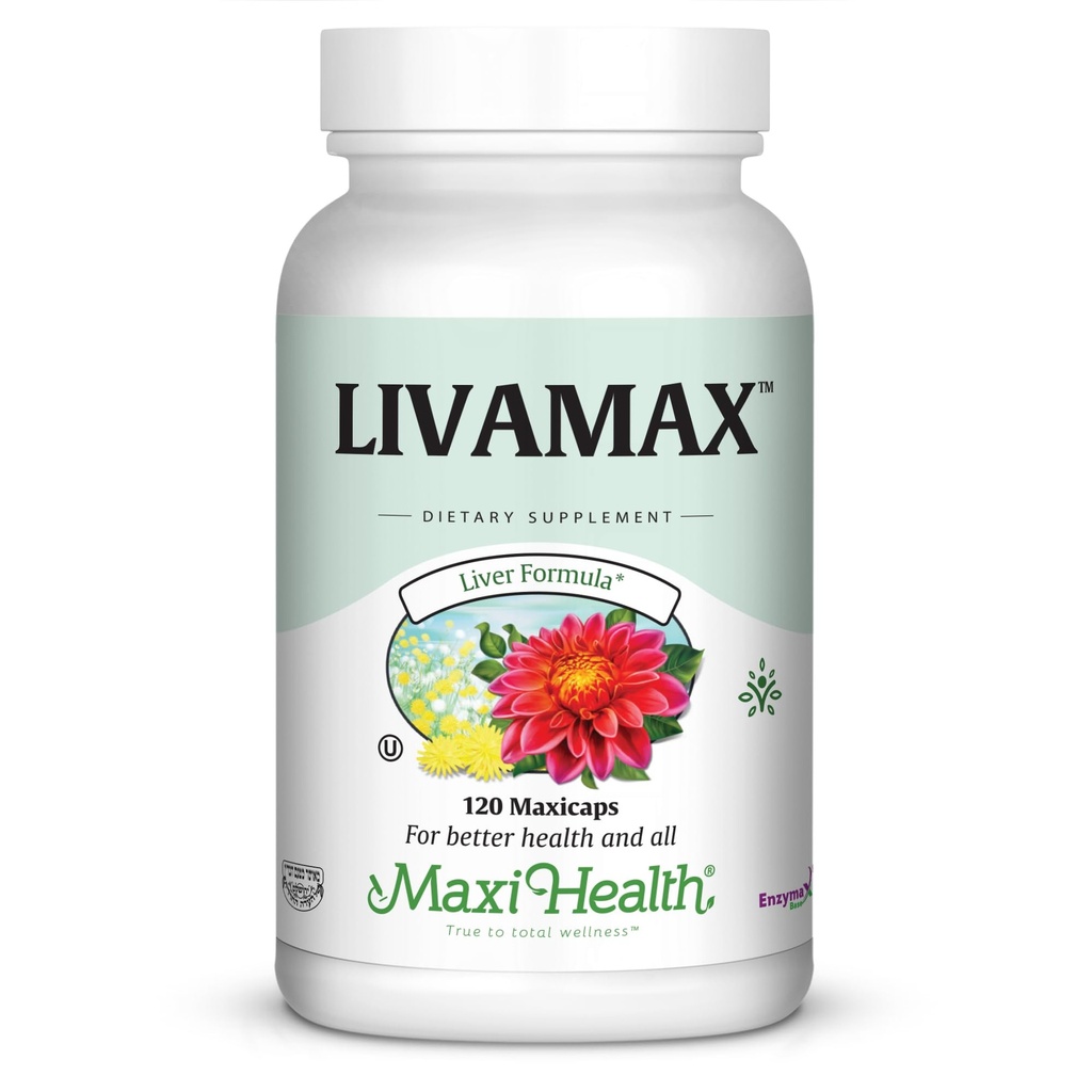 Maxi Health Livamax - Formula del fegato - con il cardo del latte e radice di dadelion - 120 capsule - Kosher