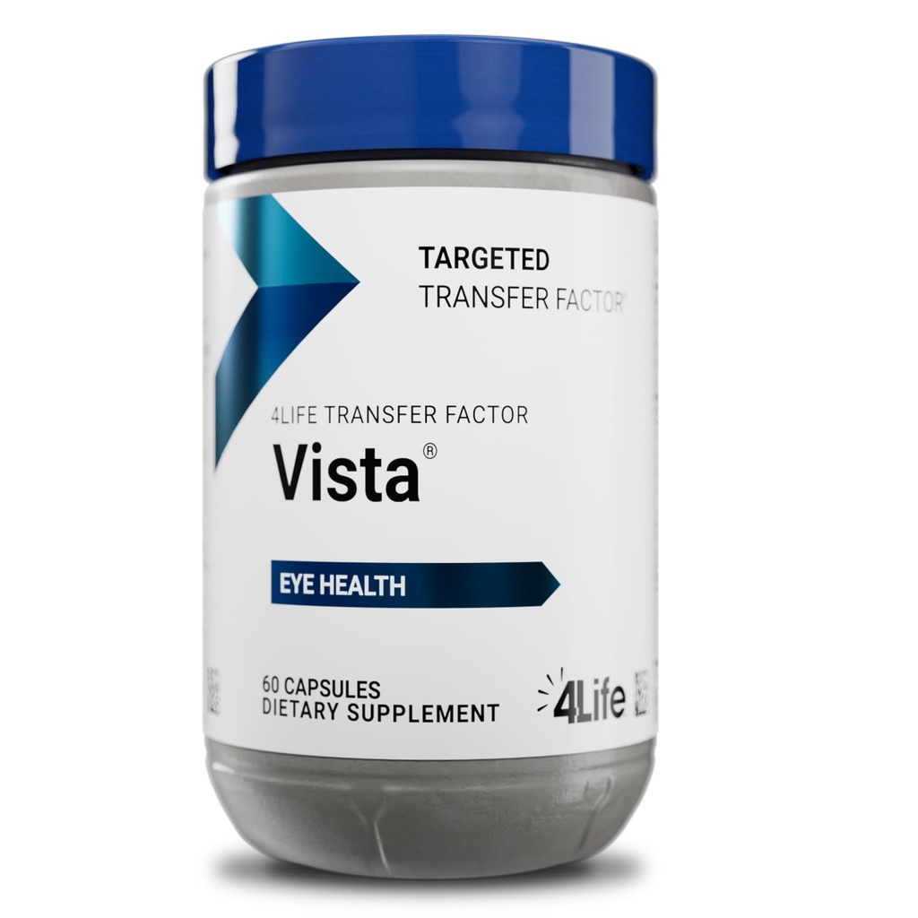 4Life Transfer Factor Vista - Supporta la salute dell'occhio e la visione con Lutein, Zeaxanthin, Zinco, Vitamina C e Black Currant - 60 capsule