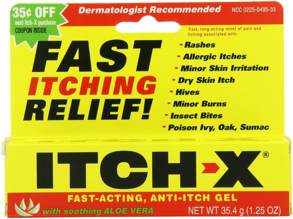 Gel Itch-x Anti-Itch con Aloe Vera, 3 Conte