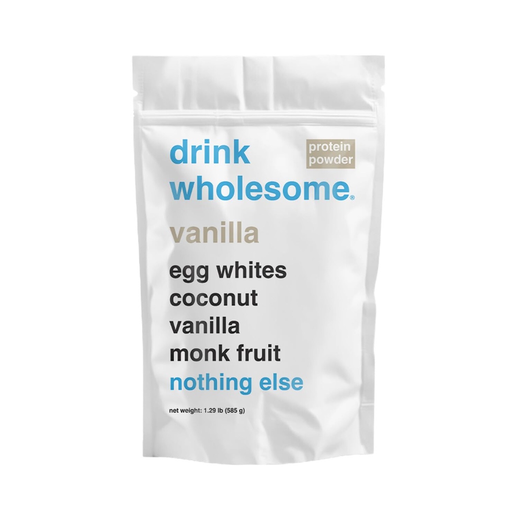 Bevanda sana Vanilla Egg Polvere di proteina bianca | per gli stomaci sensibili | Gut Friendly | Additivo e latticini Free | Nessun dolcificante artificiale | No Bloating, Farts or Gas | Nessuna costipazione o diarrea