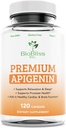 Apigenin Supplement– 50mg 120 Caps, 4 mesi di alimentazione-Potent Bioflavonoid & Antioxidant.*Aiuti leggeri per il Rilassamento, Prostate Health & More* Non-GMO -Gluten Free- Vegan