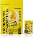 PolvereVitamin Electrolytes Powder Plus, Keto, Ananas arancio, senza zucchero, sale himalayano rosa, potassio 1000mg, calcio 120mg, magnesio 120mg, non OGM, calorie zero, (16 pacchetti di idratazione)