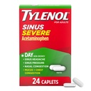 Tylenol Sinus Severe Daytime Cold & Flu Relief Medicine Caplets, Non-Drowsy Pain Reliever, Fever Riduttore Expectorant & Decongestant, Acetaminophen, Guaifenesin & Phenylephrine HCl, 24 ct