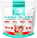 Granito Integratori Vaso Blast, Rainbow Candy Flavor, Stimolant-Free Pre Workout per gli uomini e le donne con estratto di semi d'uva, Arginina Nitrite, & VasoDrive-AP per Max Pump (20 Servings)