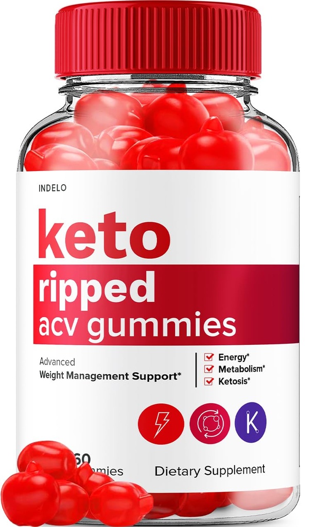 Keto Ripped ACV Gummies - Advanced Ripped Keto + ACV Gestione del peso Gummies Aceto di sidro di mele Ripped ACV Gummies Integratore alimentare Recensioni Extra Forza (60 Gummies)