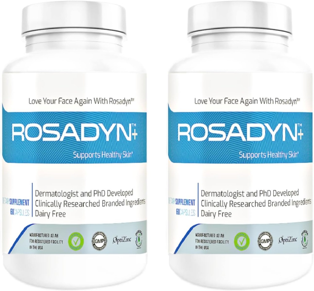 Rosacea Skin Care Supplemento per Redness of Face, Eye and Nose | Targets La causa radice dei sintomi